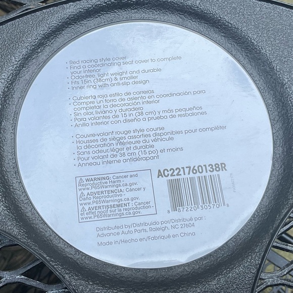 🏎️AutoCraft Red Racing Style Steering Wheel Cover! - Picture 5 of 16